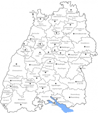 Kreiskarte Baden.Württemberg